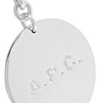 A.P.C. - Logo-Engraved Silver-Tone Key Fob - Men - Silver