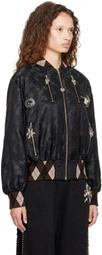Chopova Lowena Black Crescent Bomber Jacket