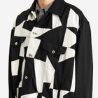 Comme des Garçons Men's Patchwork Twill Jacket in Black
