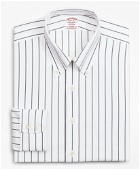 Brooks Brothers Men's Madison Relaxed-Fit Dress Shirt, Non-Iron Royal Oxford Stripe | Purple