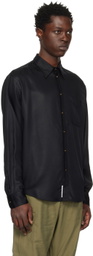 4SDESIGNS Black Button Down Shirt