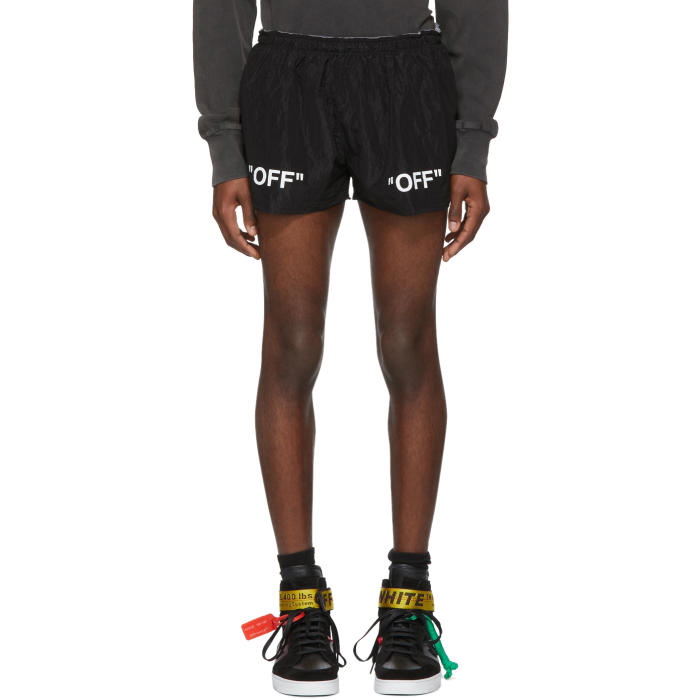 Off-White Black Off Running Shorts