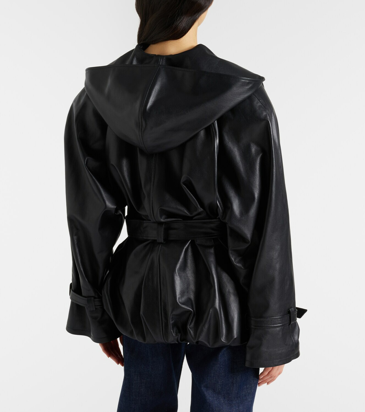 Magda Butrym Hooded leather jacket