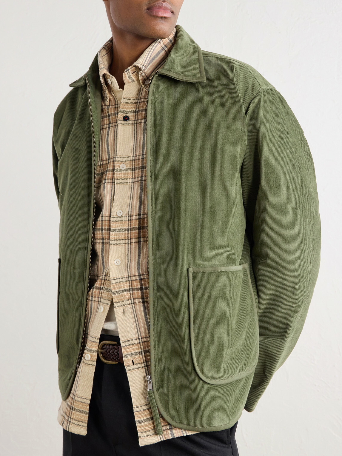 Kardo - Amardeep Cotton-Corduroy Blouson Jacket - Green