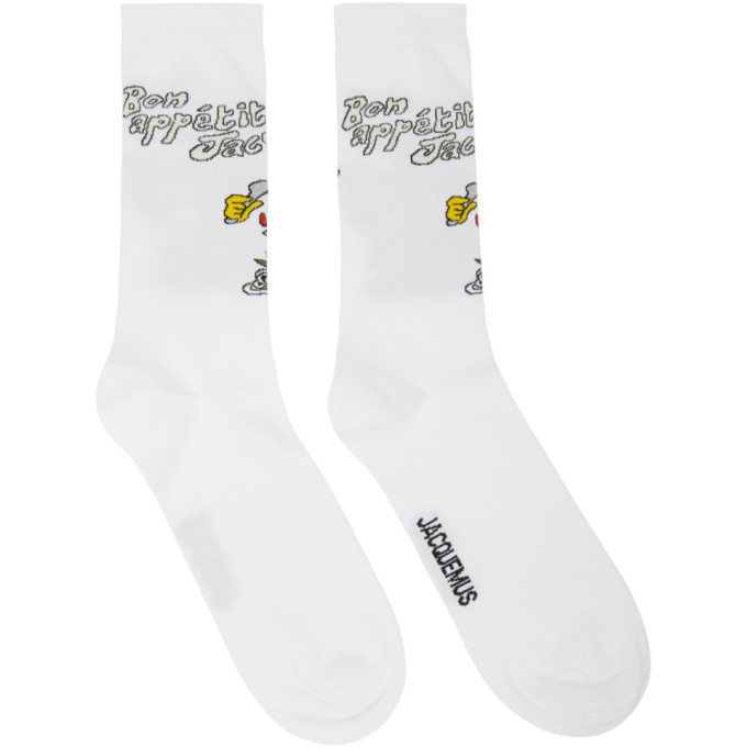 Photo: Jacquemus White Les Chaussettes Jacques Socks