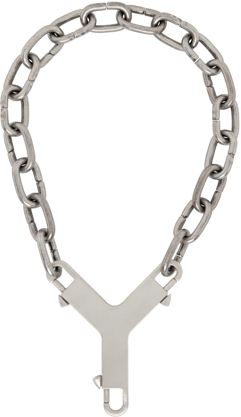 Rick Owens Silver Cerberus Choker Rick Owens