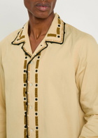 Bode Bead-embellished Cotton Shirt Cream