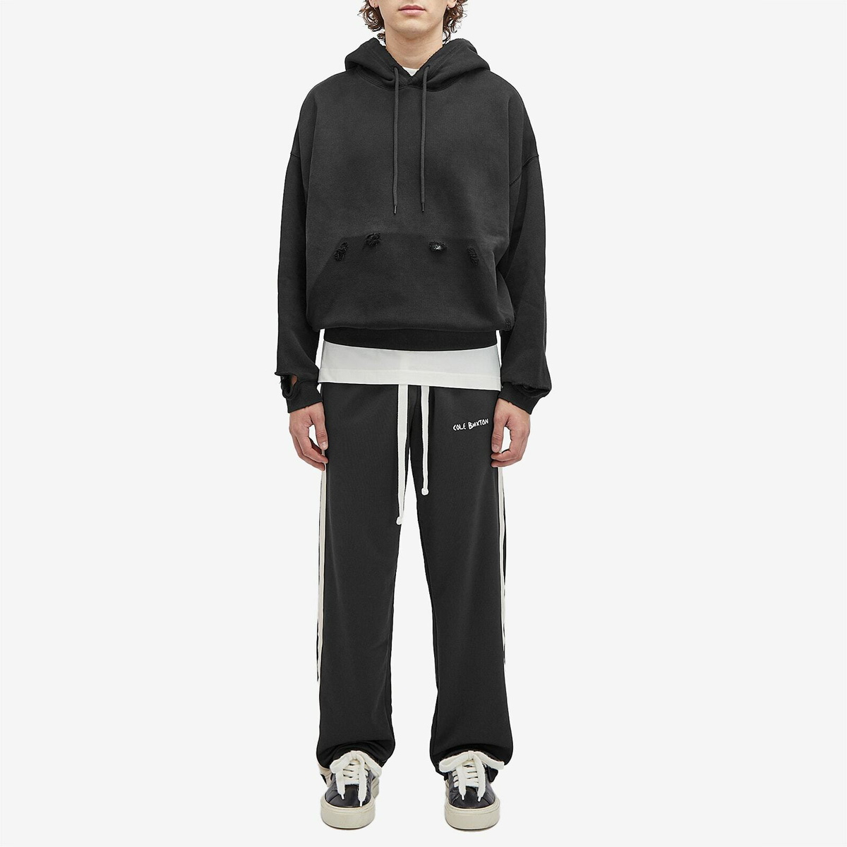 Cole Buxton Men's Pocket Fade Hoodie in Vintage Black