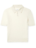 Maison Margiela - Distressed Linen-Blend Polo Shirt - Neutrals