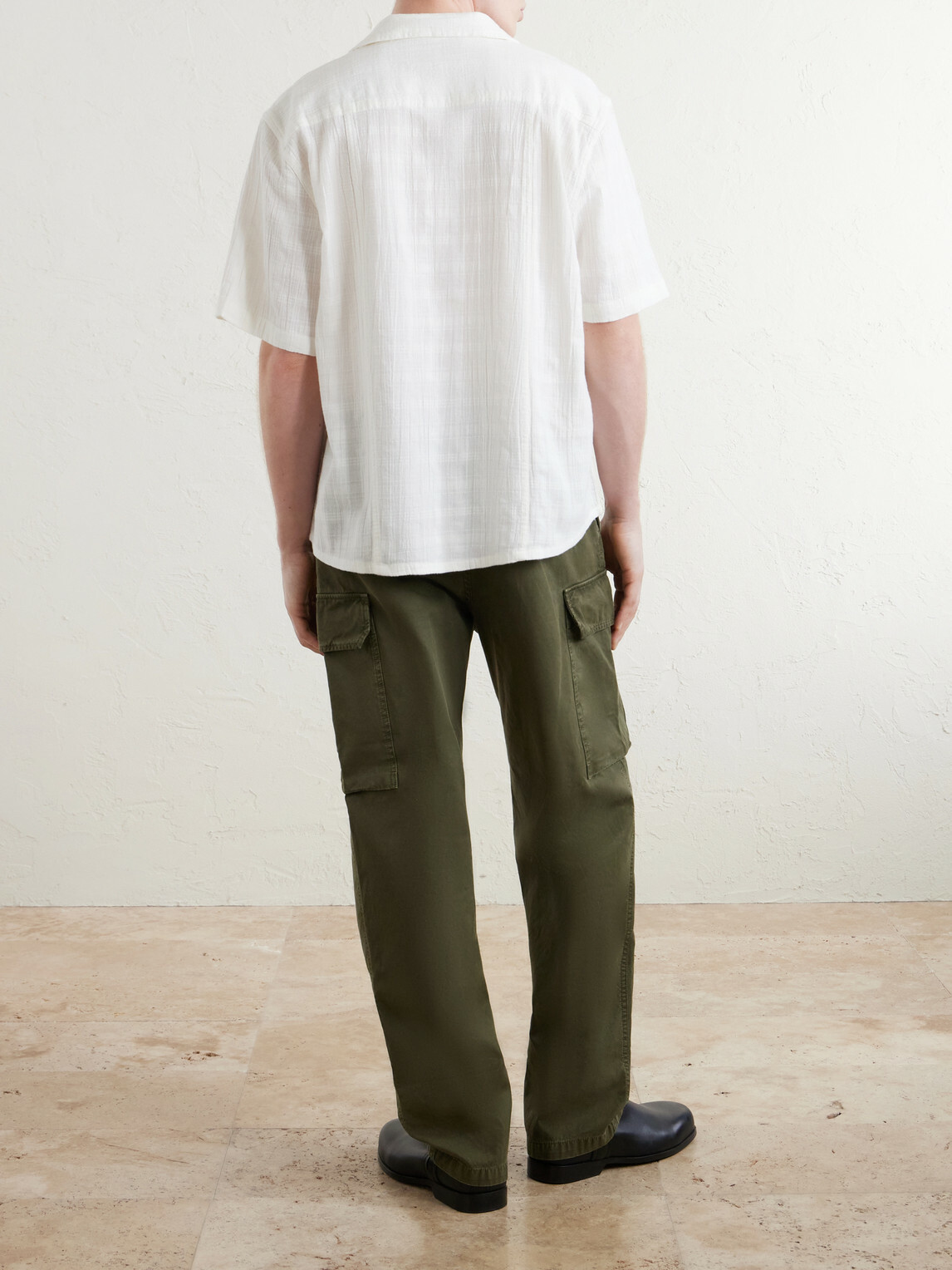 Corridor - Convertible-Collar Checked Cotton Shirt - White