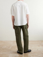 Corridor - Convertible-Collar Checked Cotton Shirt - White