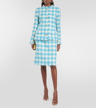 Oscar de la Renta Gingham wool jacket