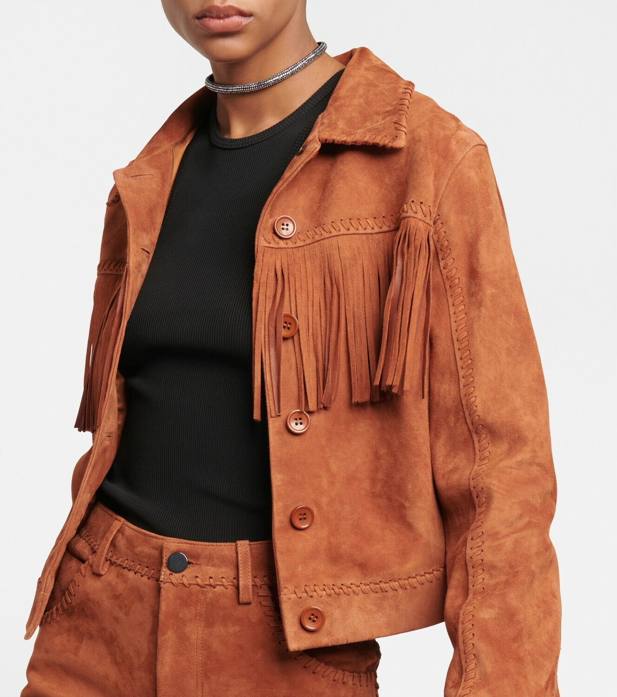 Dodo Bar Or Suede jacket with fringe