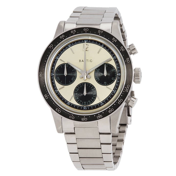 Photo: Baltic Tricompax Chronograph Hand Wind White Dial Mens Watch TRIPANDA