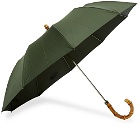 London Undercover Whangee Telescopic Umbrella in Olive Green