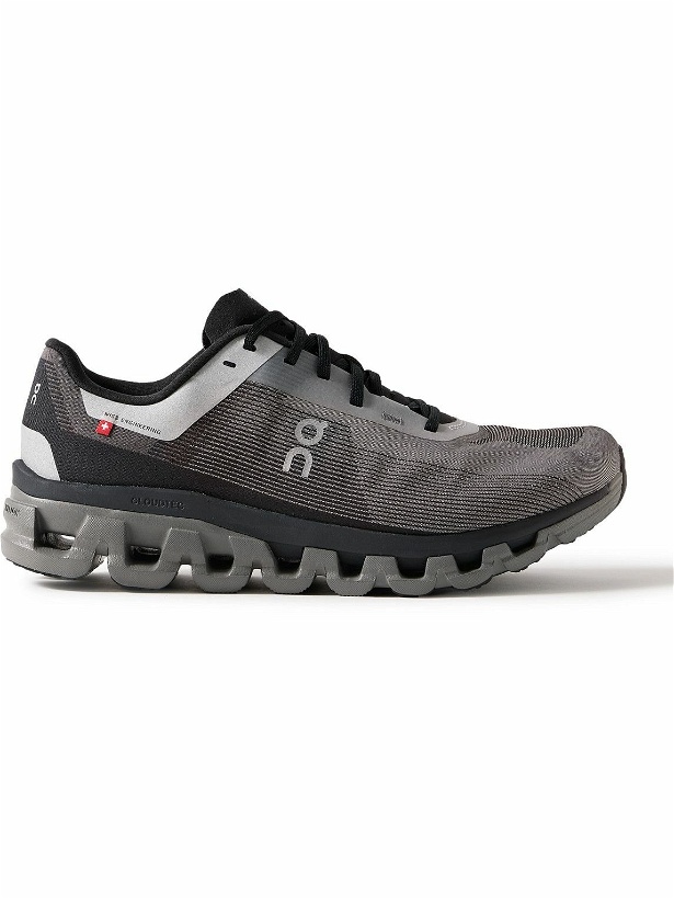 Photo: ON - Cloudflow 4 Rubber-Trimmed Mesh Running Sneakers - Gray