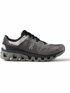 ON - Cloudflow 4 Rubber-Trimmed Mesh Running Sneakers - Gray