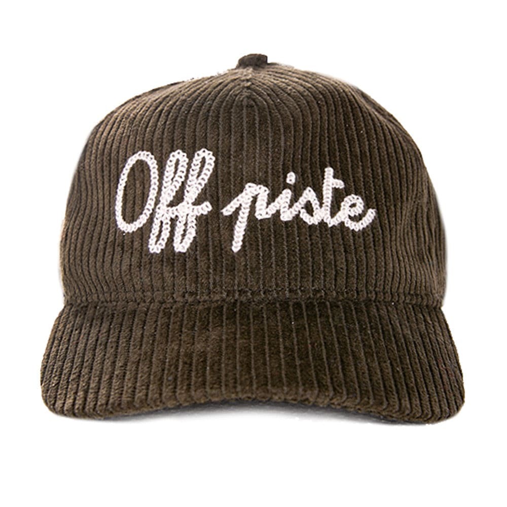 MC2 Saint Barth Olive Green Baseball Corduroy Cap Off Piste Embroidery