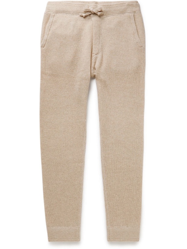 Photo: Polo Ralph Lauren - Tapered Waffle-Knit Cashmere Sweatpants - Neutrals