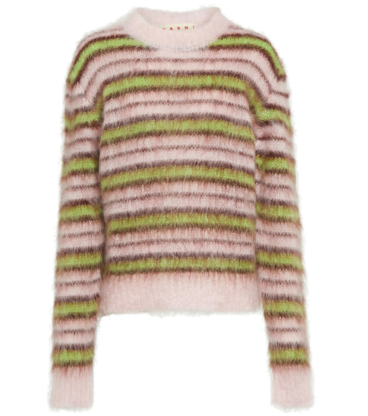 Marni Striped mohair-blend sweater Marni