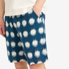 Folk Men's Relaxed Fit Shorts in Indigo Ikat
