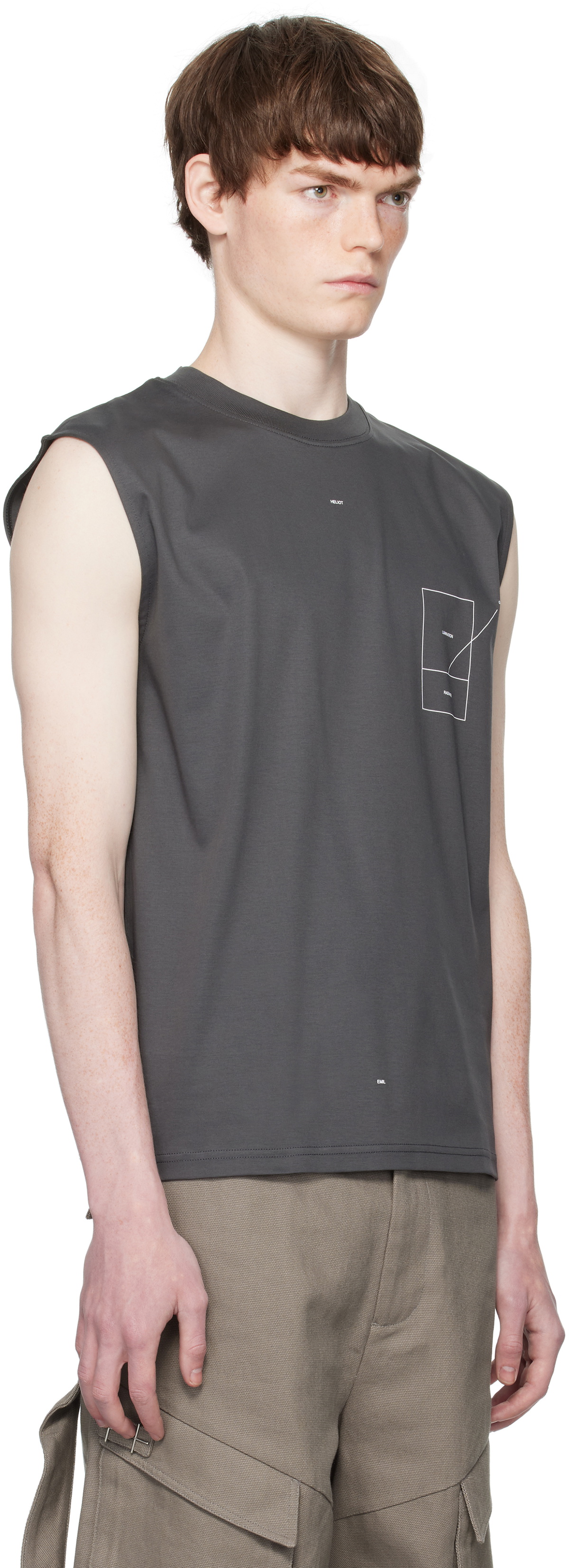 HELIOT EMIL Gray Retina Tank Top