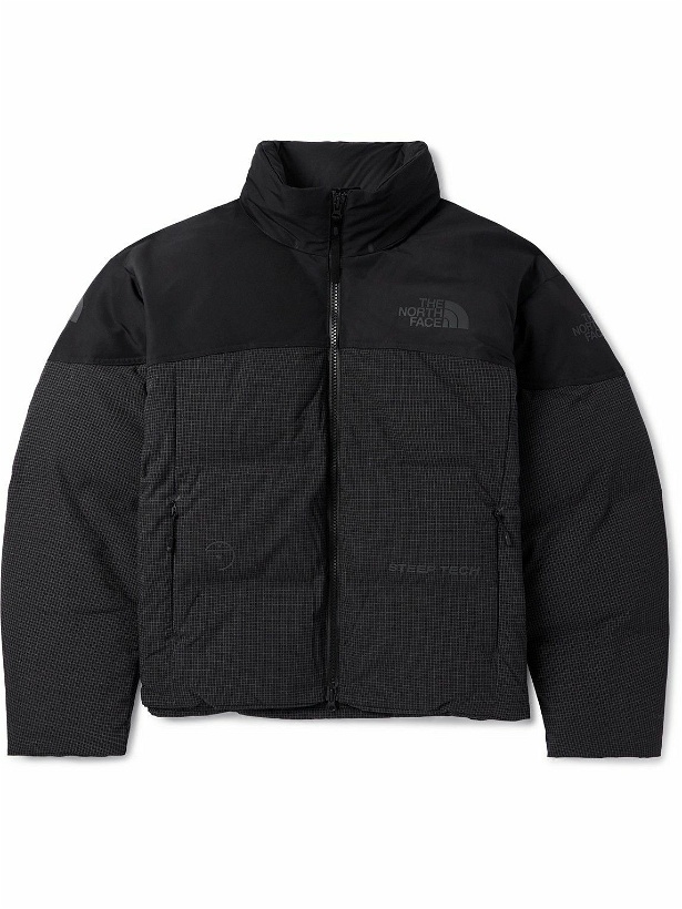 Photo: The North Face - Steep Tech Logo-Appliquéd Checked Shell Hooded Down Jacket - Black