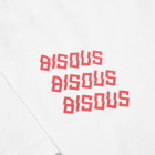 Bisous Skateboard Women's s x3 Back Logo T-Shirt in White