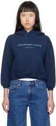 Alexander Wang Navy Glitter Hoodie