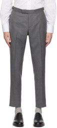 Thom Browne Gray Low-Rise Trousers