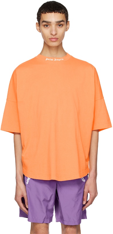 Photo: Palm Angels Orange Oversized T-Shirt