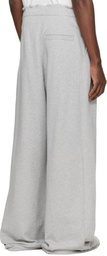 Dries Van Noten Gray Pleated Sweatpants