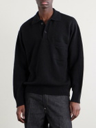 Margaret Howell - Merino Wool and Cashmere-Blend Polo Shirt - Black