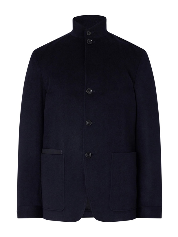 Photo: Zegna - Il Conte Cashmere Brushed Coat - Blue