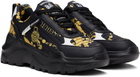 Versace Jeans Couture Black Speedtrack Logo Couture Sneakers