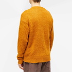 s.k manor hill Men's Hairy Cardigan in Burnt Orange Alpaca