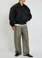 Entire Studios Broad Padded Nylon Bomber Jacket Black