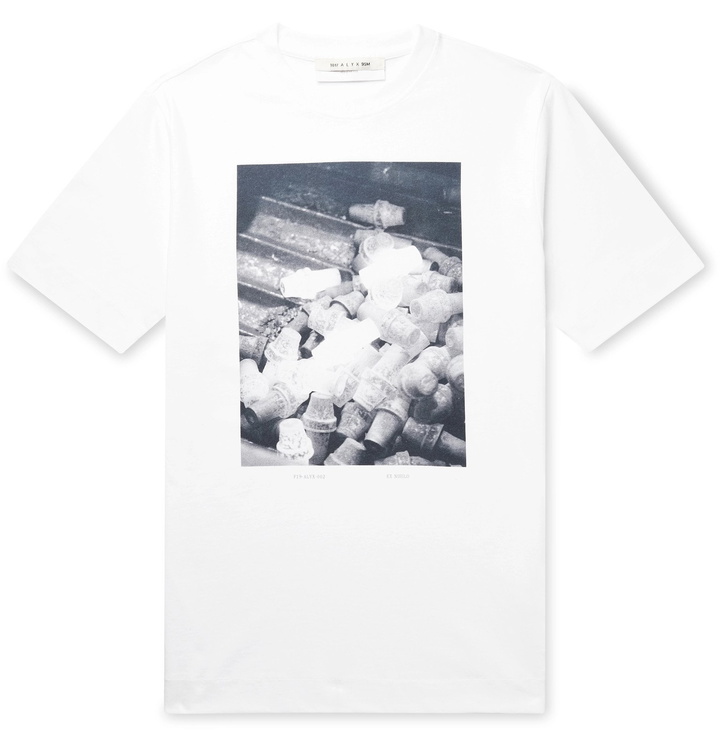 Photo: 1017 ALYX 9SM - Printed Cotton-Jersey T-Shirt - White