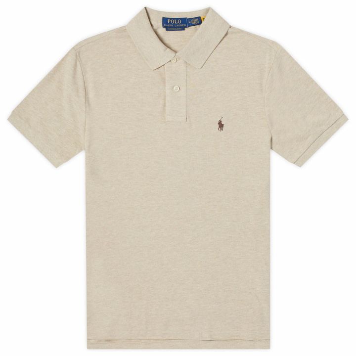 Photo: Polo Ralph Lauren Men's Custom Fit Polo Shirt in Expedition Dune Heather