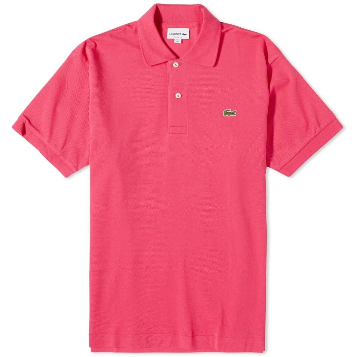 Photo: Lacoste Men's Classic L12.12 Polo Shirt in Spinel Pink
