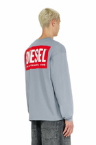 Diesel Relaxed long-sleeve T-shirt with Biscotto logo - T-Shirts Mens in Blue