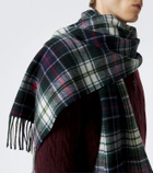 Polo Ralph Lauren Checked fringed wool scarf