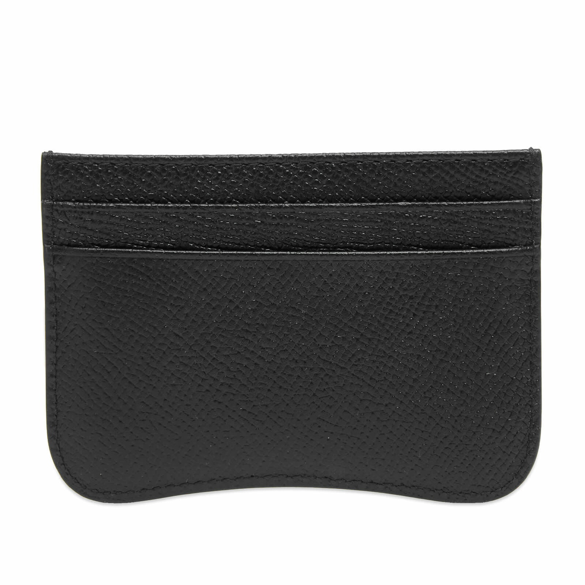 AMI Paris Men's Silver Heart Card Holder in Black/Silver AMI