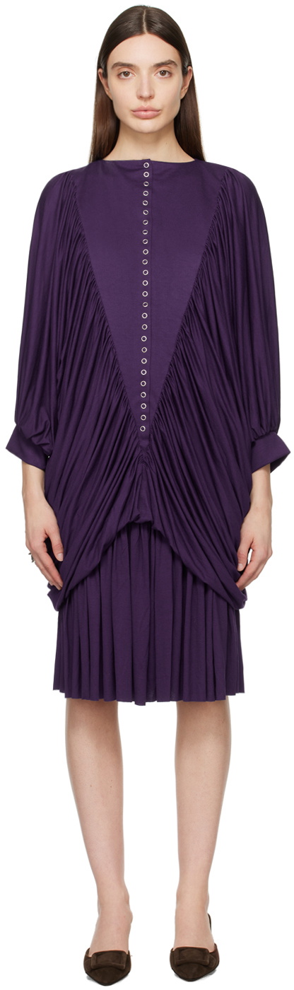 nicklas skovgaard ドレス Nicklas Skovgaard SSENSE Exclusive Gray Alice Midi Dress Nicklas