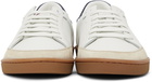 Saint Laurent White & Navy Court Classic SL/10 Sneakers