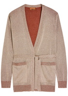Missoni Belted Lamé-knit Cardigan Rose