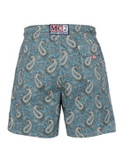 MC2 Saint Barth Man Mid-length Gustavia Swim-shorts With Cashmere Print