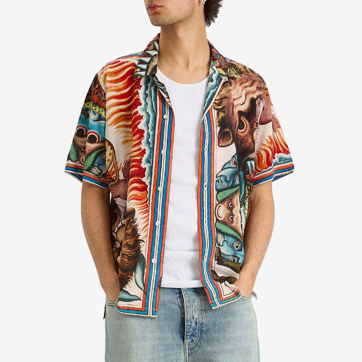 Endless Joy Men's Apocalypse Vacation Shirt in Multi