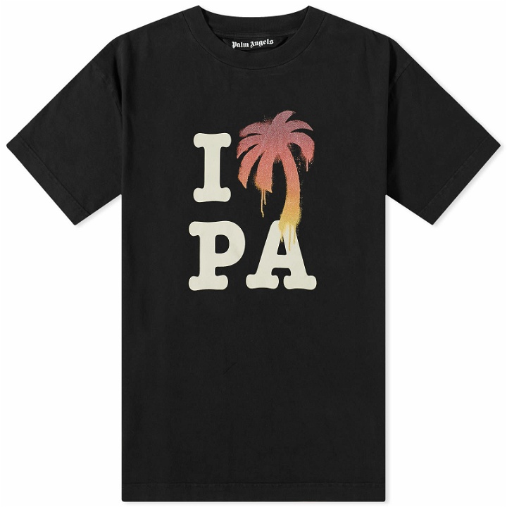 Photo: Palm Angels Men's I Love PA T-Shirt in Black
