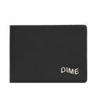 Dime Men's Leather Bifold Wallet in Black/Cherry 